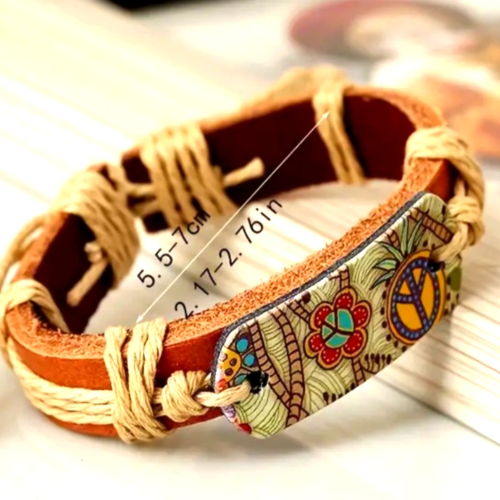 Bohemian Hemp Rope Bracelet - Picture 3 of 5